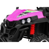 JOKO Elektrické autíčko Grand Buggy 4x4 Lift, Dvojmiestne kožené sedadlo, penové kolesá, FM rádio, nosnosť 59kg, ružové