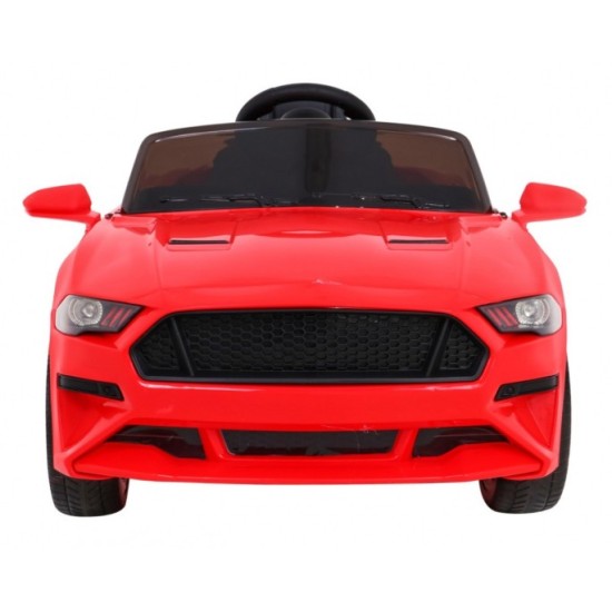 JOKO Elektrické autíčko Mustang GT, penové kolesá, kožené sedadlo, USB, MP3, červené