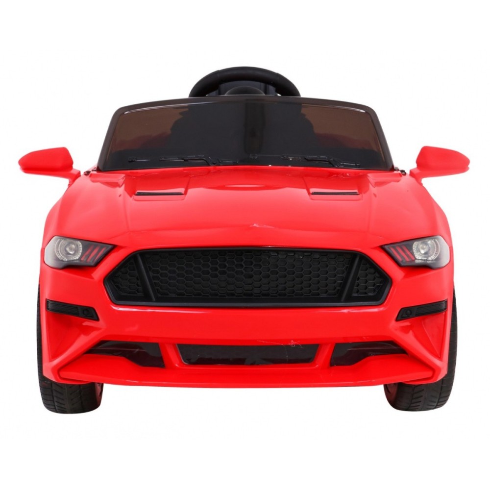 JOKO Elektrické autíčko Mustang GT, penové kolesá, kožené sedadlo, USB, MP3, červené