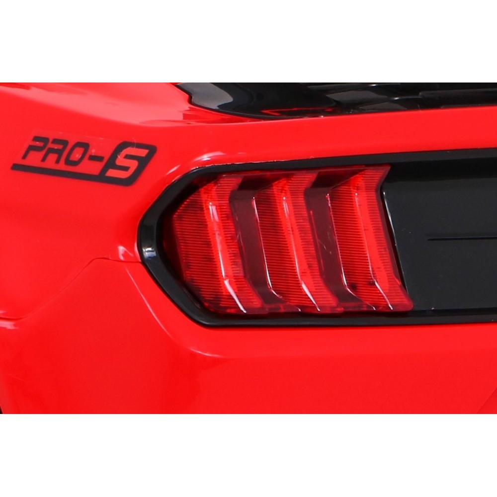 JOKO Elektrické autíčko Mustang GT, penové kolesá, kožené sedadlo, USB, MP3, červené