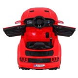 JOKO Elektrické autíčko Mustang GT, penové kolesá, kožené sedadlo, USB, MP3, červené