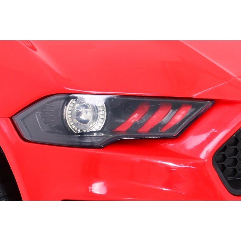 JOKO Elektrické autíčko Mustang GT, penové kolesá, kožené sedadlo, USB, MP3, červené