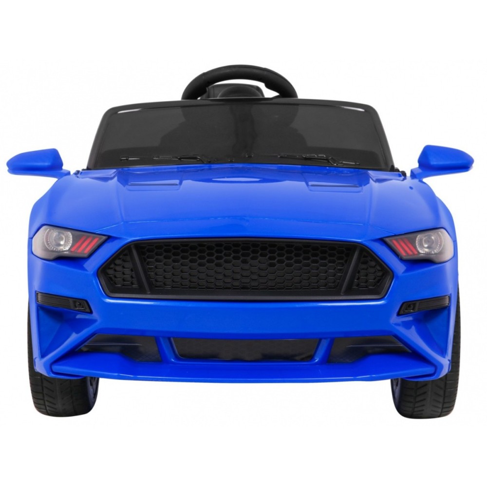 JOKO Elektrické autíčko Mustang GT, penové kolesá, kožené sedadlo, USB, MP3, modré