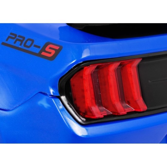 JOKO Elektrické autíčko Mustang GT, penové kolesá, kožené sedadlo, USB, MP3, modré