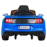 JOKO Elektrické autíčko Mustang GT, penové kolesá, kožené sedadlo, USB, MP3, modré