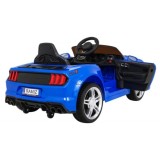 JOKO Elektrické autíčko Mustang GT, penové kolesá, kožené sedadlo, USB, MP3, modré