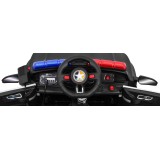 JOKO Elektrické autíčko Polícia Mustang GT, penové kolesá, kožené sedadlo, Megafón, čierne