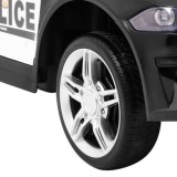 JOKO Elektrické autíčko Polícia Mustang GT, penové kolesá, kožené sedadlo, Megafón, čierne