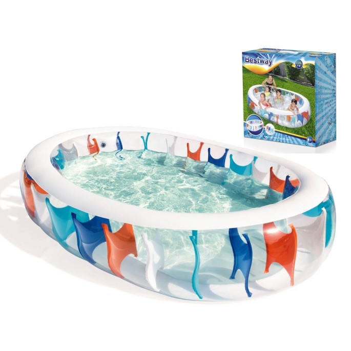 Bestway 54066 Nafukovací bazén pre deti Elipsa 229cm x 152cm 