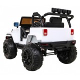 JOKO Elektrické autičko Jeep All Terrain 2x45W, penové kolesá, kožené sedadlo, FM rádio, biele