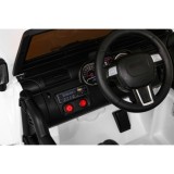 JOKO Elektrické autičko Jeep All Terrain 2x45W, penové kolesá, kožené sedadlo, FM rádio, biele