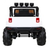 JOKO Elektrické autičko Jeep All Terrain 2x45W, penové kolesá, kožené sedadlo, FM rádio, biele