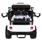 JOKO Elektrické autičko Jeep All Terrain 2x45W, penové kolesá, kožené sedadlo, FM rádio, biele