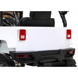 JOKO Elektrické autičko Jeep All Terrain 2x45W, penové kolesá, kožené sedadlo, FM rádio, biele