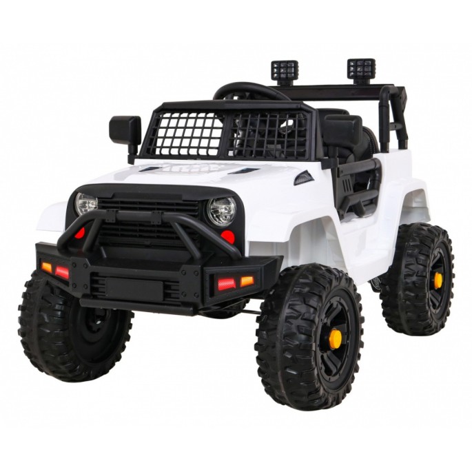 JOKO Elektrické autíčko Jeep Dark Night, penové kolesá, biele