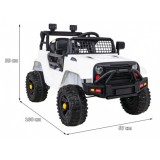 JOKO Elektrické autíčko Jeep Dark Night, penové kolesá, biele