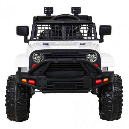 JOKO Elektrické autíčko Jeep Dark Night, penové kolesá, biele