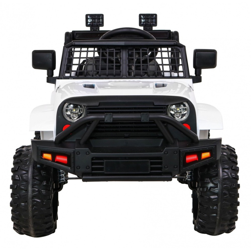 JOKO Elektrické autíčko Jeep Dark Night, penové kolesá, biele