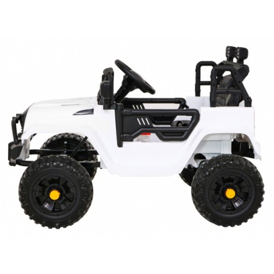 JOKO Elektrické autíčko Jeep Dark Night, penové kolesá, biele