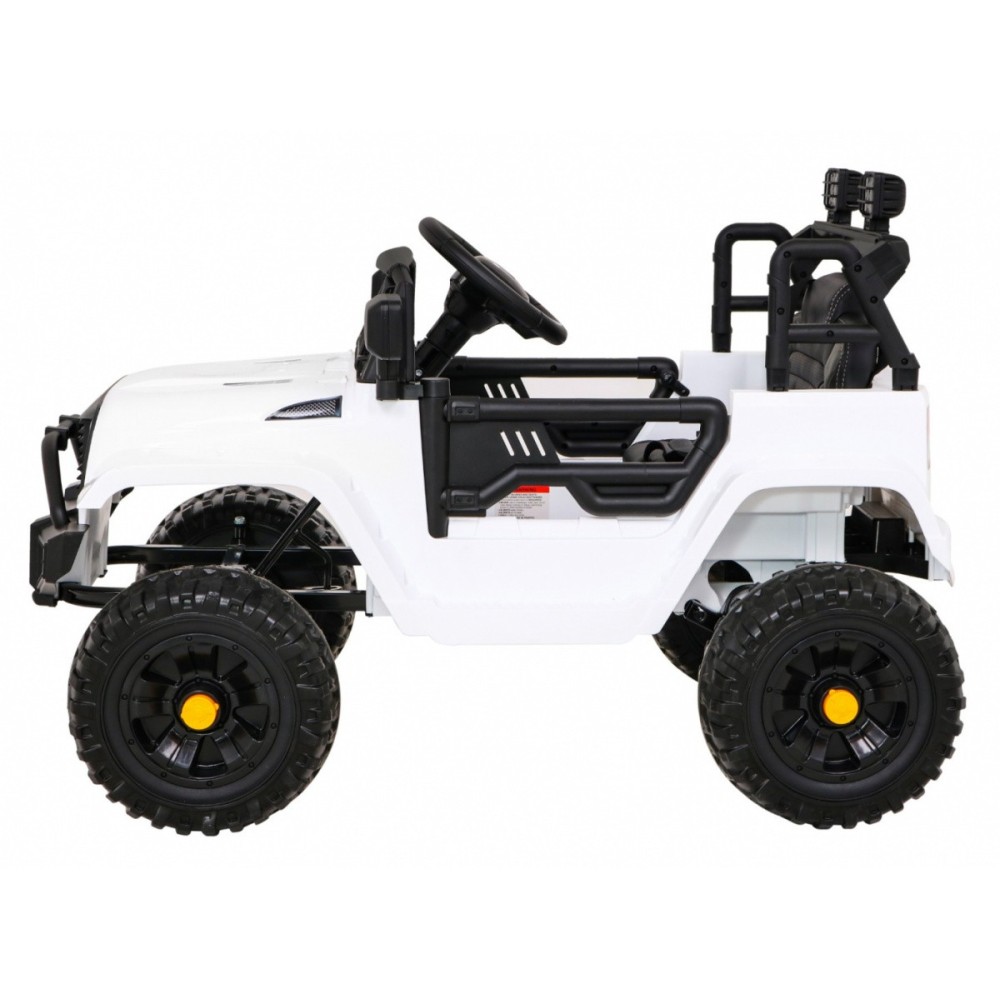 JOKO Elektrické autíčko Jeep Dark Night, penové kolesá, biele