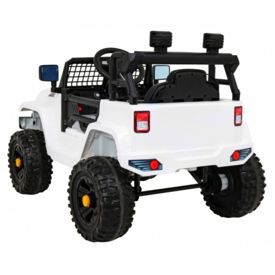 JOKO Elektrické autíčko Jeep Dark Night, penové kolesá, biele