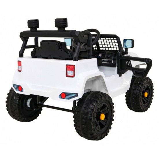 JOKO Elektrické autíčko Jeep Dark Night, penové kolesá, biele