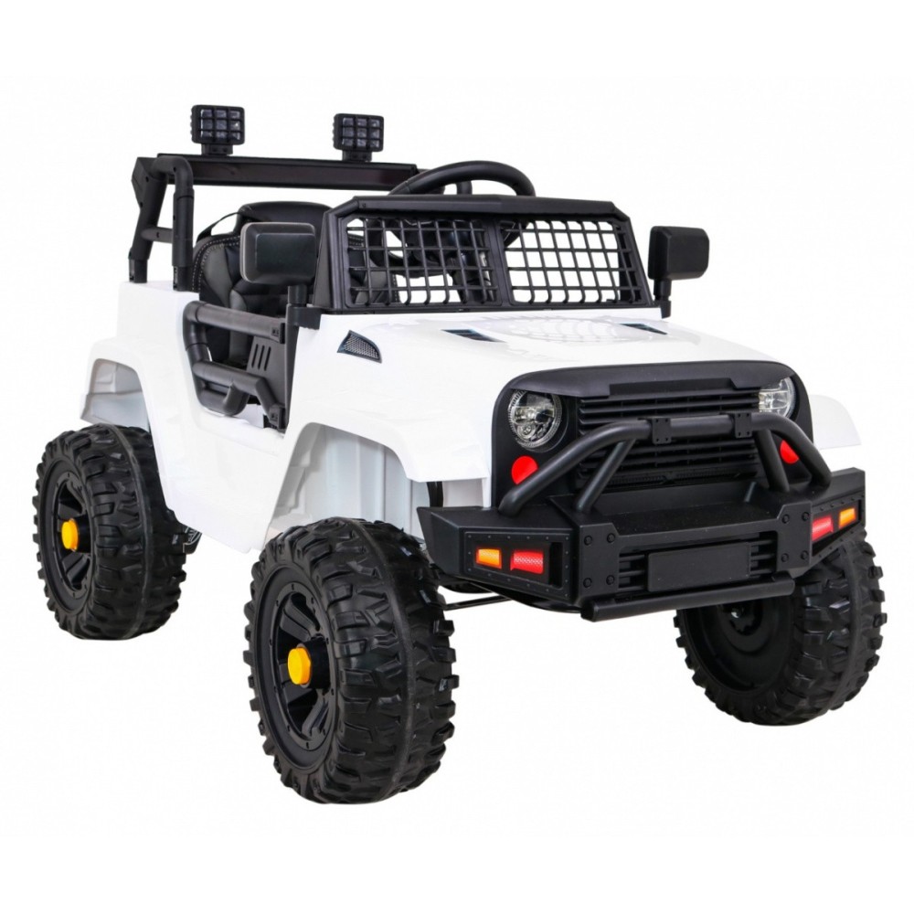 JOKO Elektrické autíčko Jeep Dark Night, penové kolesá, biele