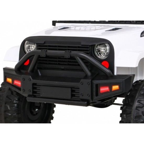 JOKO Elektrické autíčko Jeep Dark Night, penové kolesá, biele