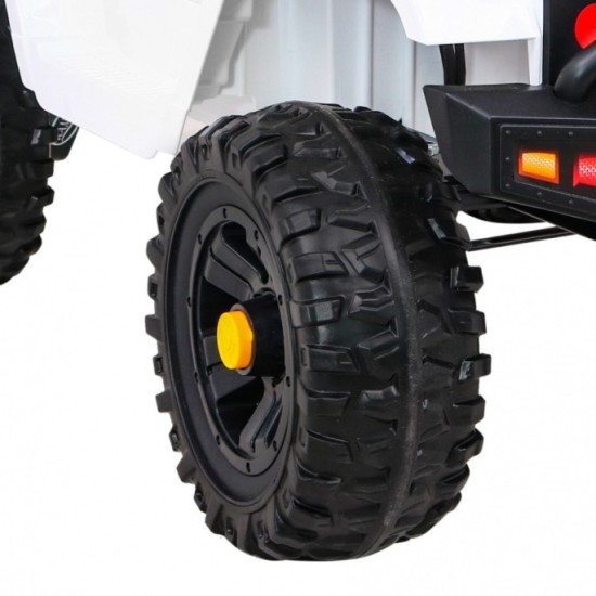 JOKO Elektrické autíčko Jeep Dark Night, penové kolesá, biele