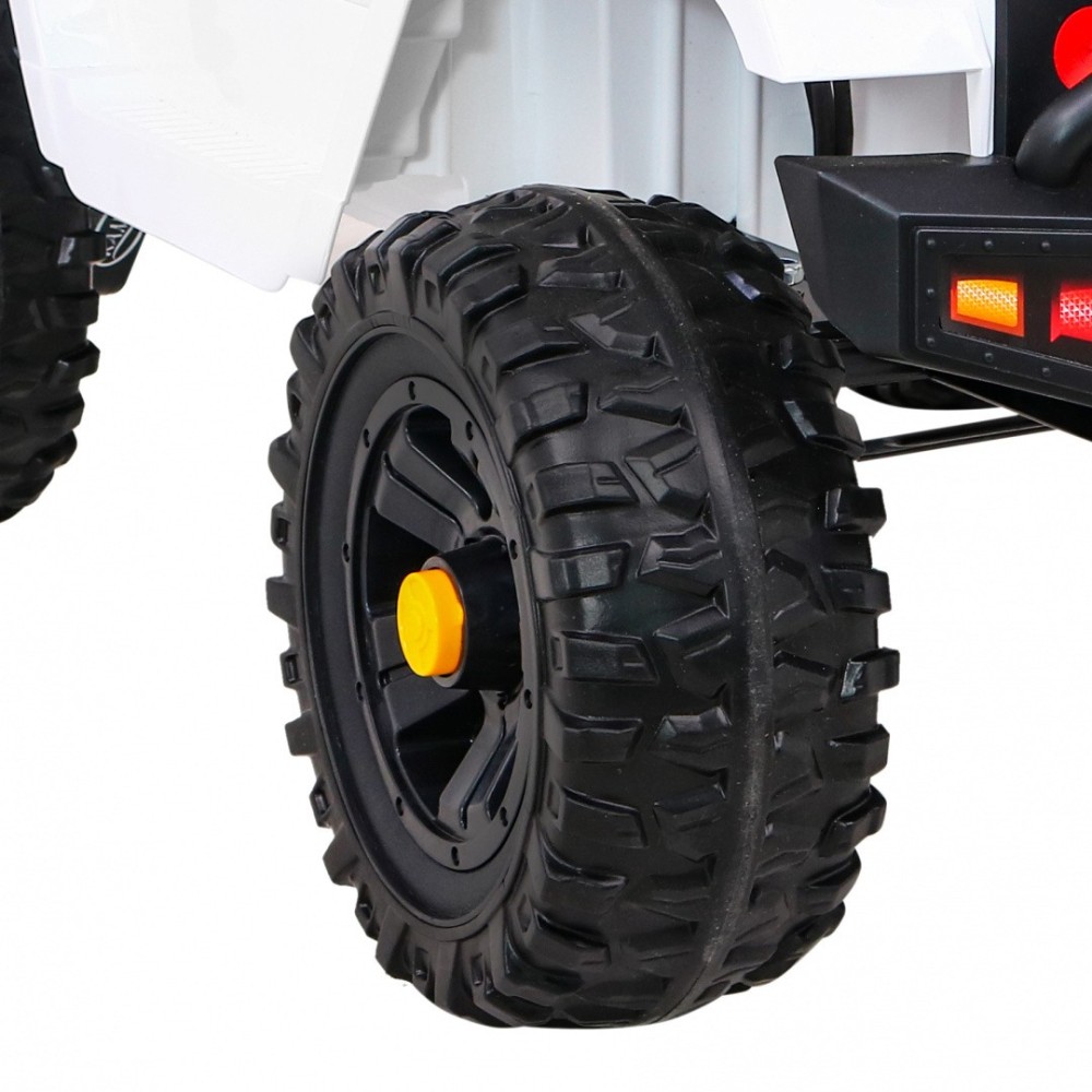 JOKO Elektrické autíčko Jeep Dark Night, penové kolesá, biele