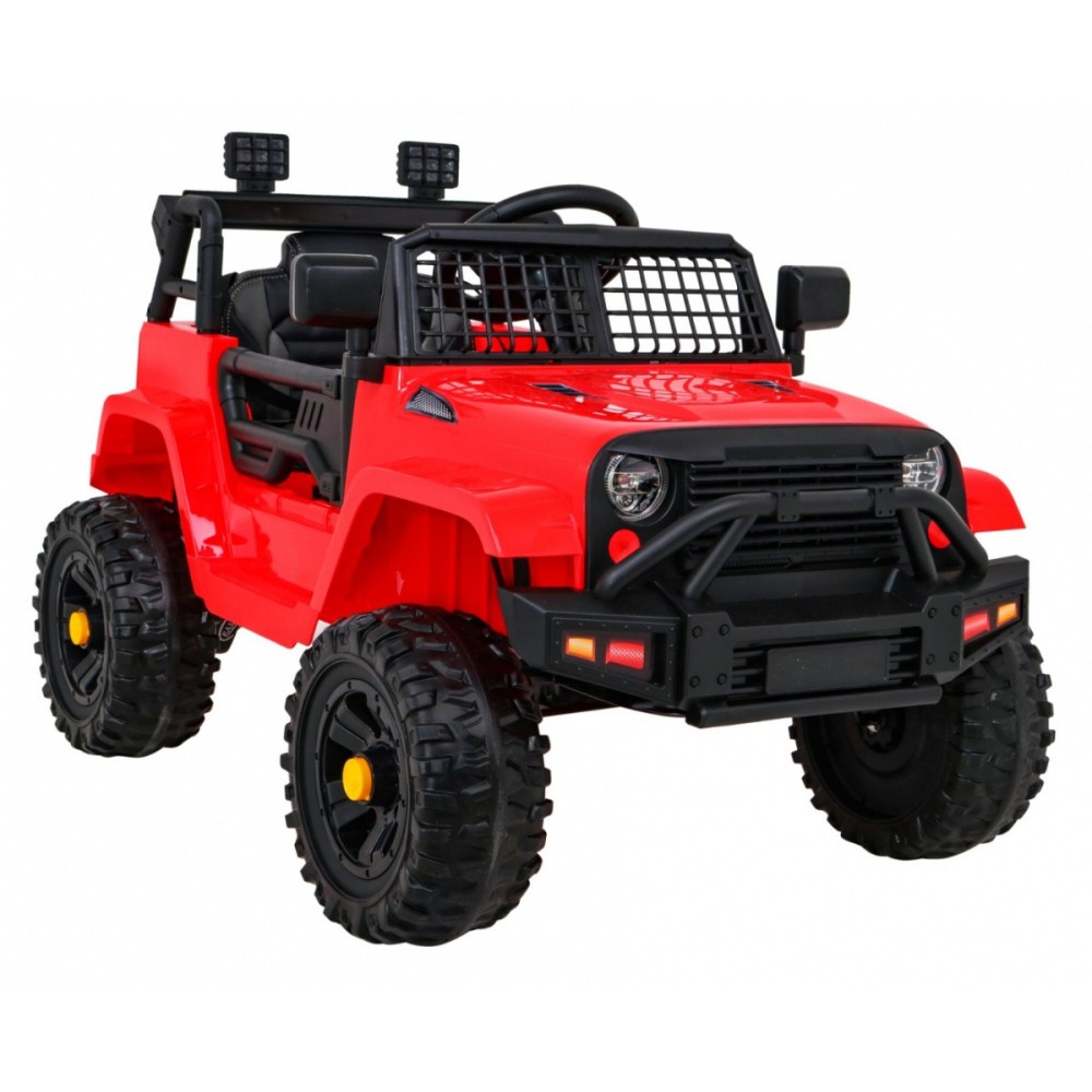 JOKO Elektrické autíčko Jeep Dark Night, penové kolesá, červené