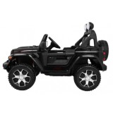 JOKO Elektrické autíčko JEEP Wrangler Rubicon 4x4, penové kolesá, kožené sedadlo, FM rádio, čierne