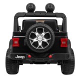 JOKO Elektrické autíčko JEEP Wrangler Rubicon 4x4, penové kolesá, kožené sedadlo, FM rádio, čierne