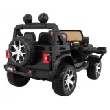 JOKO Elektrické autíčko JEEP Wrangler Rubicon 4x4, penové kolesá, kožené sedadlo, FM rádio, čierne