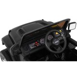 JOKO Elektrické autíčko JEEP Wrangler Rubicon 4x4, penové kolesá, kožené sedadlo, FM rádio, čierne