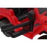JOKO Elektrické autíčko JEEP Wrangler Rubicon 4x4, penové kolesá, kožené sedadlo, FM rádio, červené