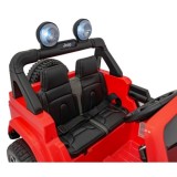 JOKO Elektrické autíčko JEEP Wrangler Rubicon 4x4, penové kolesá, kožené sedadlo, FM rádio, červené