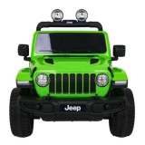 JOKO Elektrické autíčko JEEP Wrangler Rubicon 4x4, penové kolesá, kožené sedadlo, FM rádio, zelený