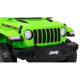 JOKO Elektrické autíčko JEEP Wrangler Rubicon 4x4, penové kolesá, kožené sedadlo, FM rádio, zelený