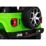 JOKO Elektrické autíčko JEEP Wrangler Rubicon 4x4, penové kolesá, kožené sedadlo, FM rádio, zelený