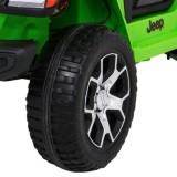 JOKO Elektrické autíčko JEEP Wrangler Rubicon 4x4, penové kolesá, kožené sedadlo, FM rádio, zelený