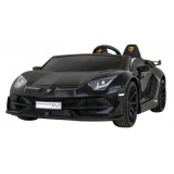 JOKO Veľké Elektrické autíčko Lamborghini SVJ DRIFT 24V, penové kolesá, kožené sedadlo, nosnosť 60kg, funkcia DRIFTU, čierne
