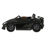 JOKO Veľké Elektrické autíčko Lamborghini SVJ DRIFT 24V, penové kolesá, kožené sedadlo, nosnosť 60kg, funkcia DRIFTU, čierne