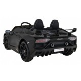 JOKO Veľké Elektrické autíčko Lamborghini SVJ DRIFT 24V, penové kolesá, kožené sedadlo, nosnosť 60kg, funkcia DRIFTU, čierne