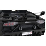 JOKO Veľké Elektrické autíčko Lamborghini SVJ DRIFT 24V, penové kolesá, kožené sedadlo, nosnosť 60kg, funkcia DRIFTU, čierne