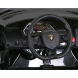 JOKO Veľké Elektrické autíčko Lamborghini SVJ DRIFT 24V, penové kolesá, kožené sedadlo, nosnosť 60kg, funkcia DRIFTU, čierne
