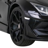 JOKO Veľké Elektrické autíčko Lamborghini SVJ DRIFT 24V, penové kolesá, kožené sedadlo, nosnosť 60kg, funkcia DRIFTU, čierne