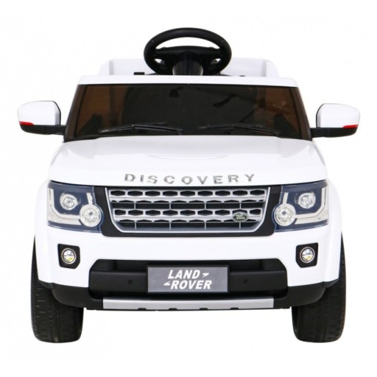 JOKO Elektrické autíčko Land Rover Discovery, penové kolesá, kožené sedadlo, biele