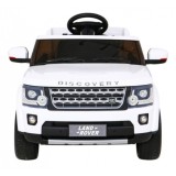 JOKO Elektrické autíčko Land Rover Discovery, penové kolesá, kožené sedadlo, biele