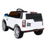 JOKO Elektrické autíčko Land Rover Discovery, penové kolesá, kožené sedadlo, biele